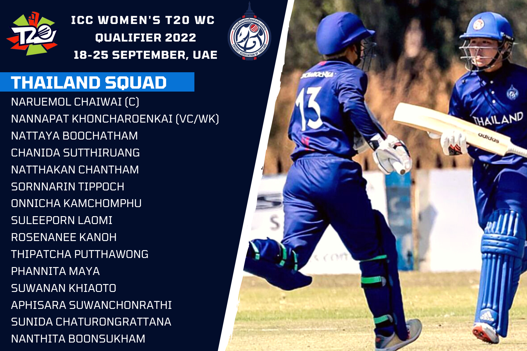 THAILAND TAKE PART IN ICC WOMEN'S WORLD CUP QUALIFIER IN ZIMBABWE